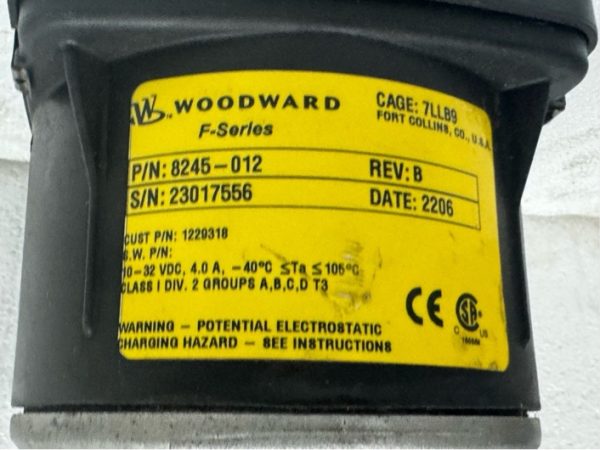 Woodward F-Series 8245-012 Rev B Throttle/Electric Actuator - Image 4
