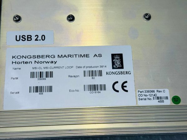 Kongsberg Maritime 339369 MSI-CL MSI-Current Loop Module Revision: B2 - Image 3