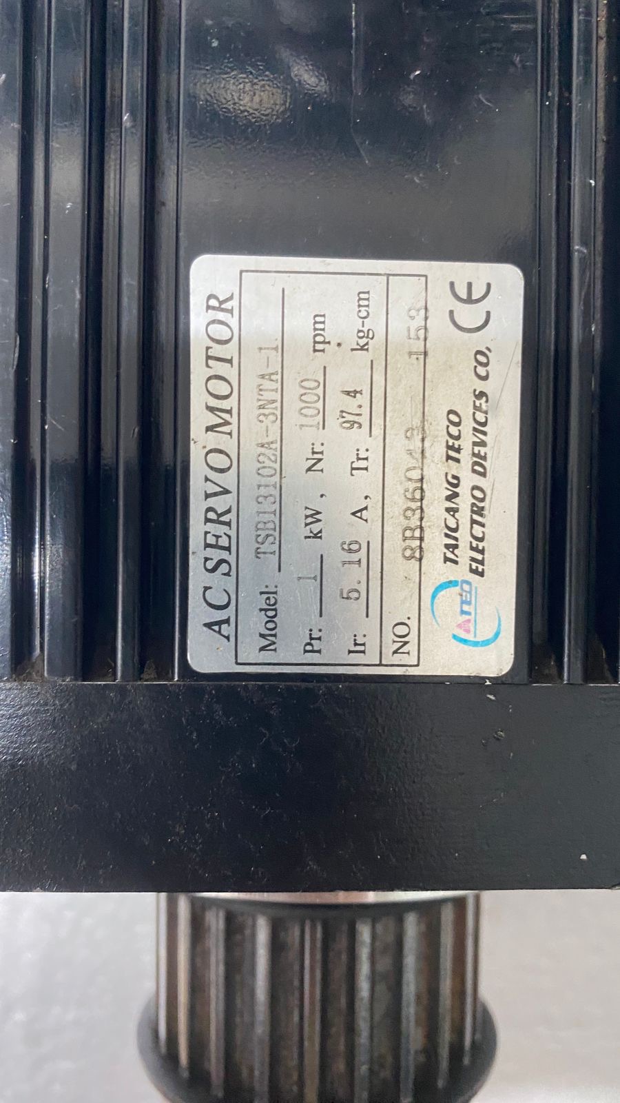 Taicang Teco AC Servo Motor TSB13102A-3NTA - Image 5